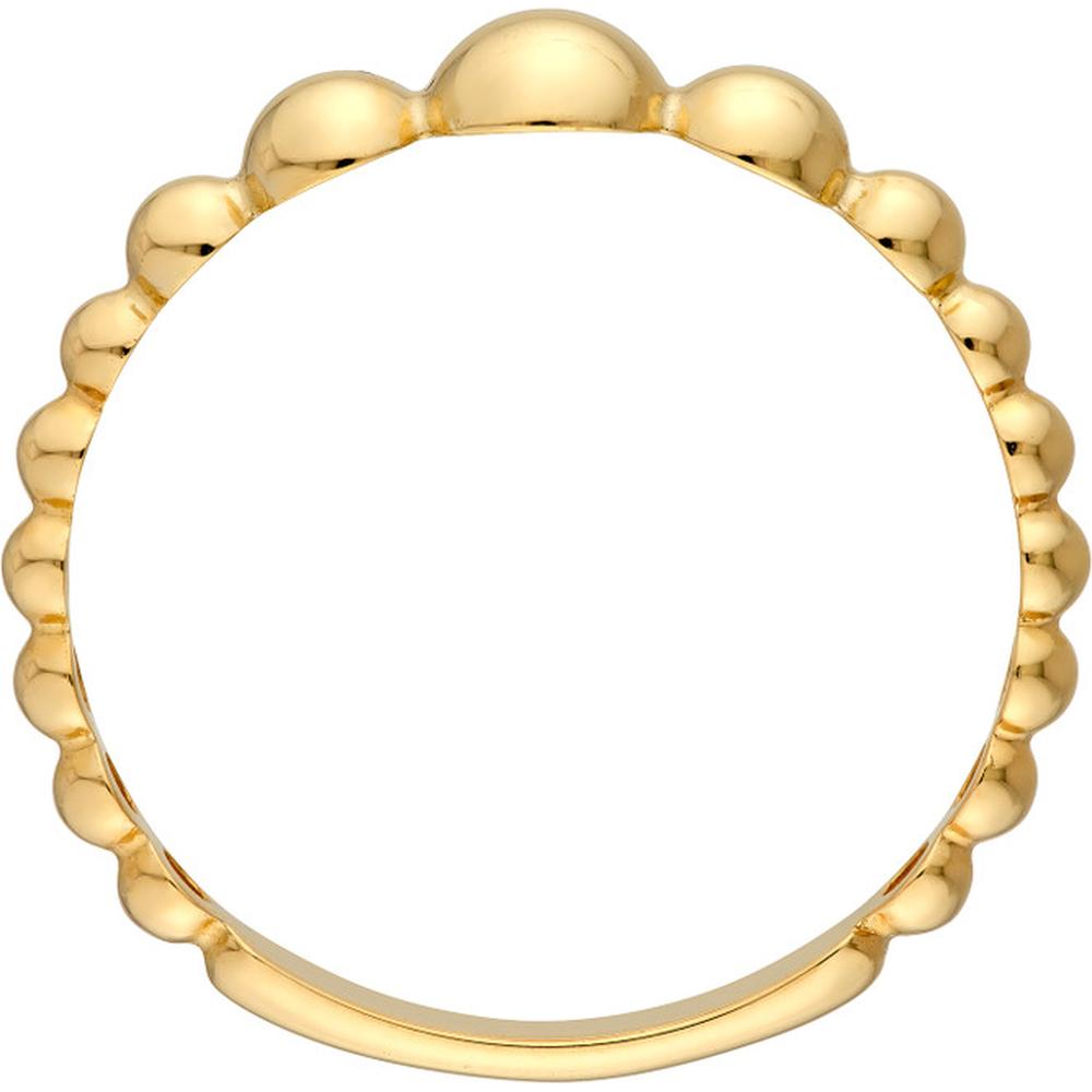 Olas d'Oro - 14K Yellow Gold Graduated Bead Ring - 1.27g, Size 8