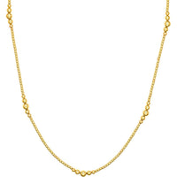 Olas d'Oro - 14K Yellow Gold Graduated Bead Station Necklace with 2-Inch Extension