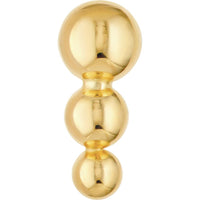 Olas d'Oro - 14K Yellow Gold Graduated Bead Stud Earrings - 1.36g