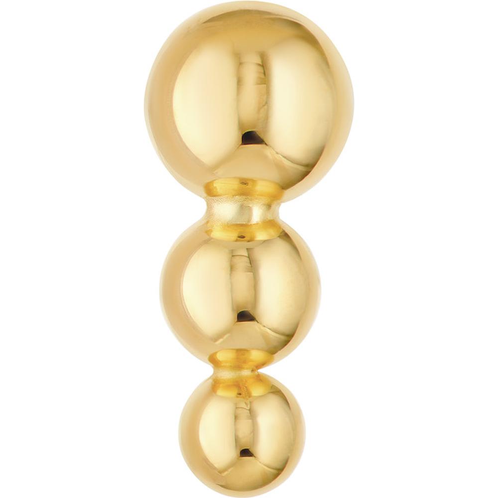 Olas d'Oro - 14K Yellow Gold Graduated Bead Stud Earrings - 1.36g