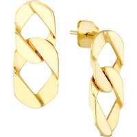 Olas d'Oro - 14K Yellow Gold Graduated Chain Link Earrings - 3.10g Total Weight