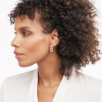 Olas d'Oro - 14K Yellow Gold Graduated Chain Link Earrings - 3.10g Total Weight