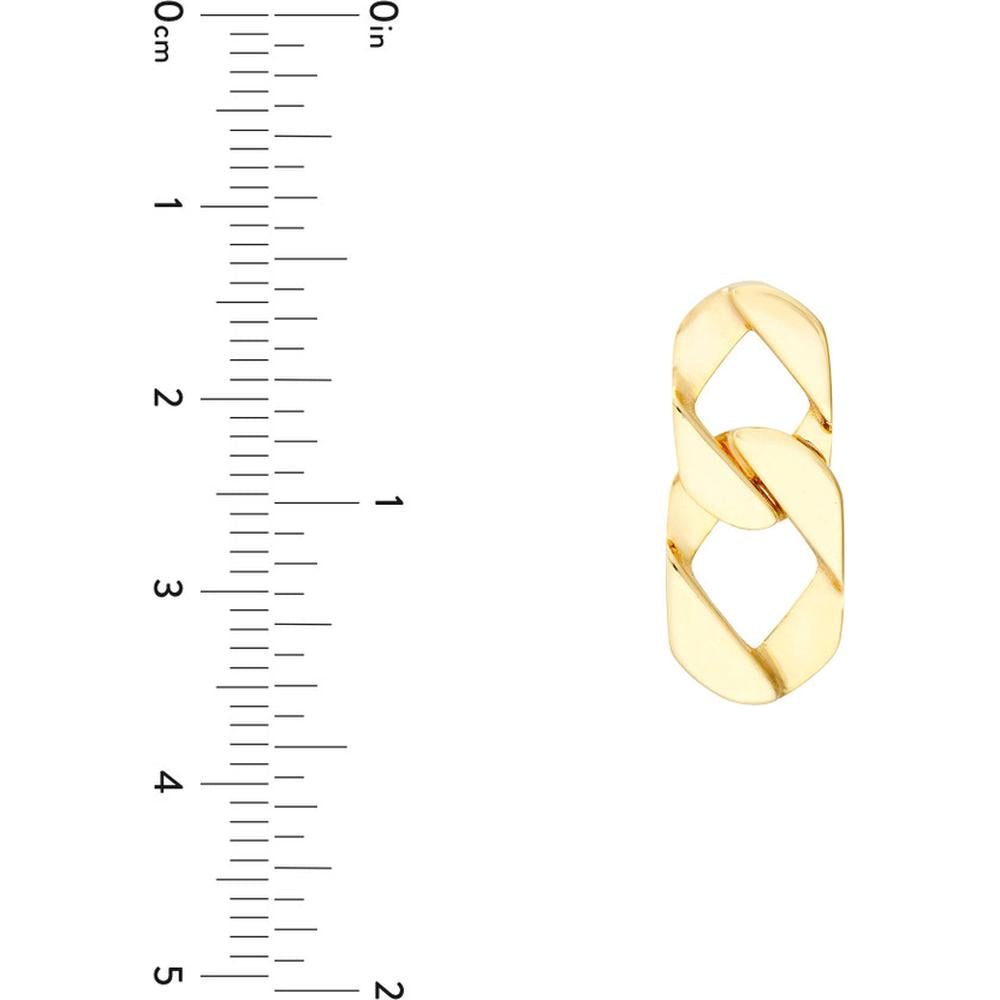 Olas d'Oro - 14K Yellow Gold Graduated Chain Link Earrings - 3.10g Total Weight