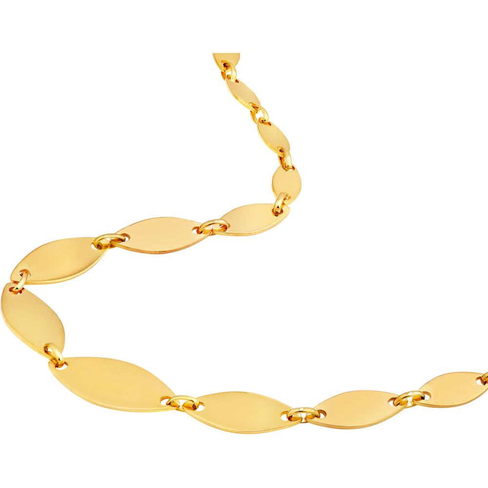 Olas d'Oro - 14K Yellow Gold Graduated Diamond Shaped Necklace with 2-inch Extender  6.85g Total Weight