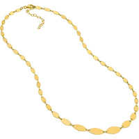 Olas d'Oro - 14K Yellow Gold Graduated Diamond Shaped Necklace with 2-inch Extender  6.85g Total Weight