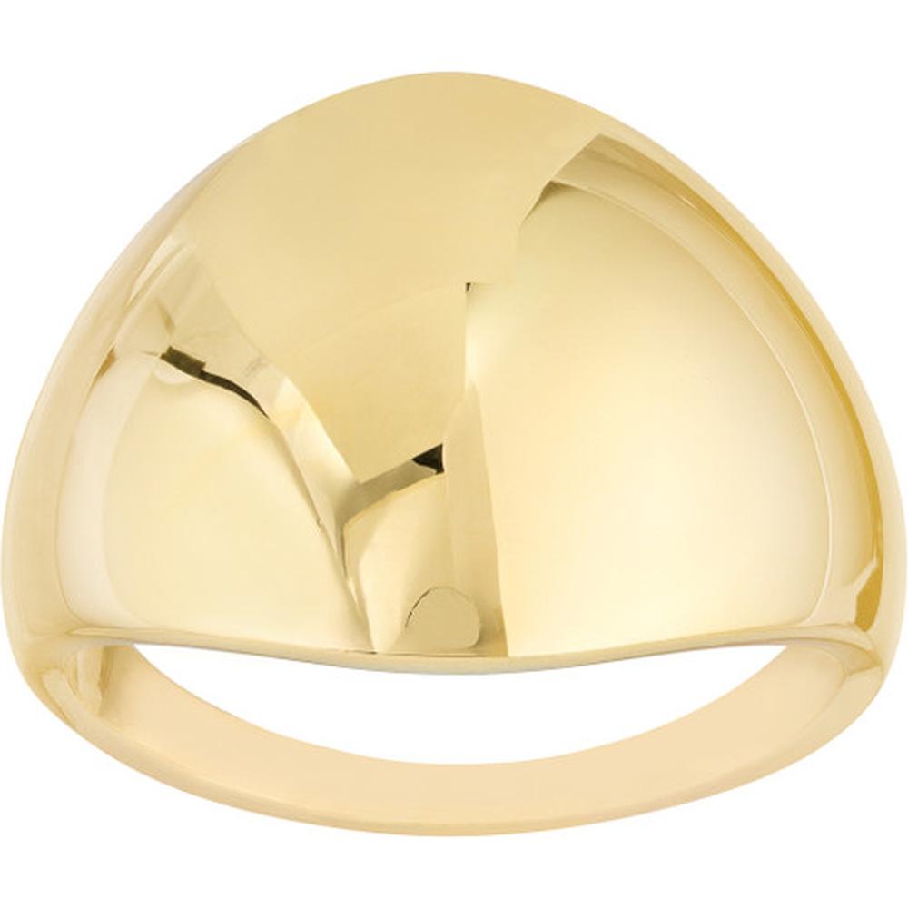Olas d'Oro - 14K Yellow Gold Graduated Dome Signet Ring  Size 7