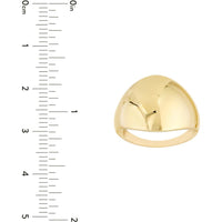 Olas d'Oro - 14K Yellow Gold Graduated Dome Signet Ring  Size 7