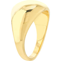 Olas d'Oro - 14K Yellow Gold Graduated Narrow Dome Signet Ring - Size 7 - 3.40g