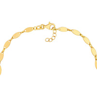 Olas d'Oro - 14K Yellow Gold Graduated Oval Link Bracelet with Pear-Shaped Lobster Clasp - 3.14g Average Weight