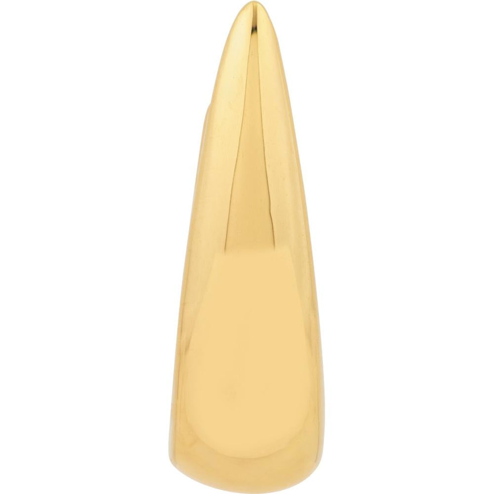 Olas d'Oro - 14K Yellow Gold Graduated Oval Puff Mini Hoop Earrings