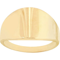 Olas d'Oro - 14K Yellow Gold Graduated Signet Ring - Size 8