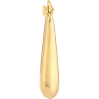 Olas d'Oro - 14K Yellow Gold Graduated Square Puff Hoop Earrings - 2.64g Total Weight