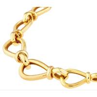 Olas d'Oro - 14K Yellow Gold Graduated Teardrop Link Bracelet with Pear Shape Lobster Clasp