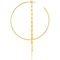 Olas d'Oro - 14K Yellow Gold Hammered Forzentina Chain Earring Extensions - 1.35g Total Weight