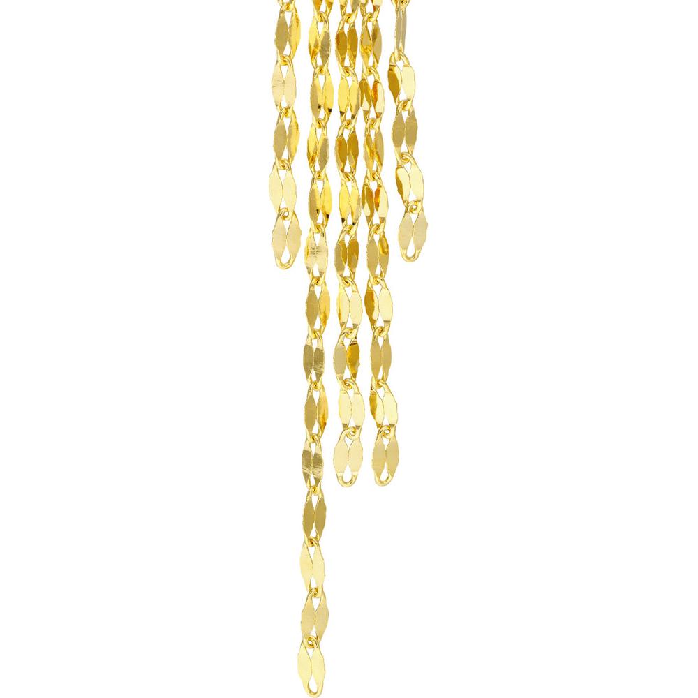 Olas d'Oro - 14K Yellow Gold Hammered Forzentina Chain Earring Extensions - 1.35g Total Weight