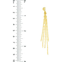 Olas d'Oro - 14K Yellow Gold Hammered Forzentina Chain Earring Extensions - 1.35g Total Weight