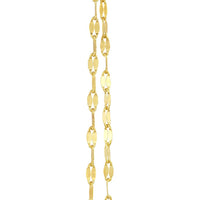 Olas d'Oro - 14K Yellow Gold Hammered Forzentina Dangle Earrings with Bead Detailing