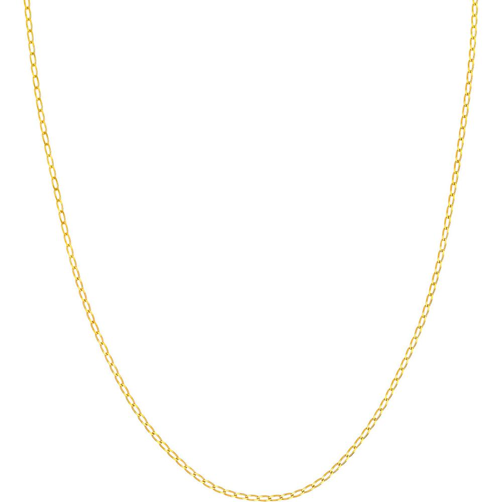 Olas d'Oro - 14K Yellow Gold Hammered Piatto Chain Necklace - 16" Length