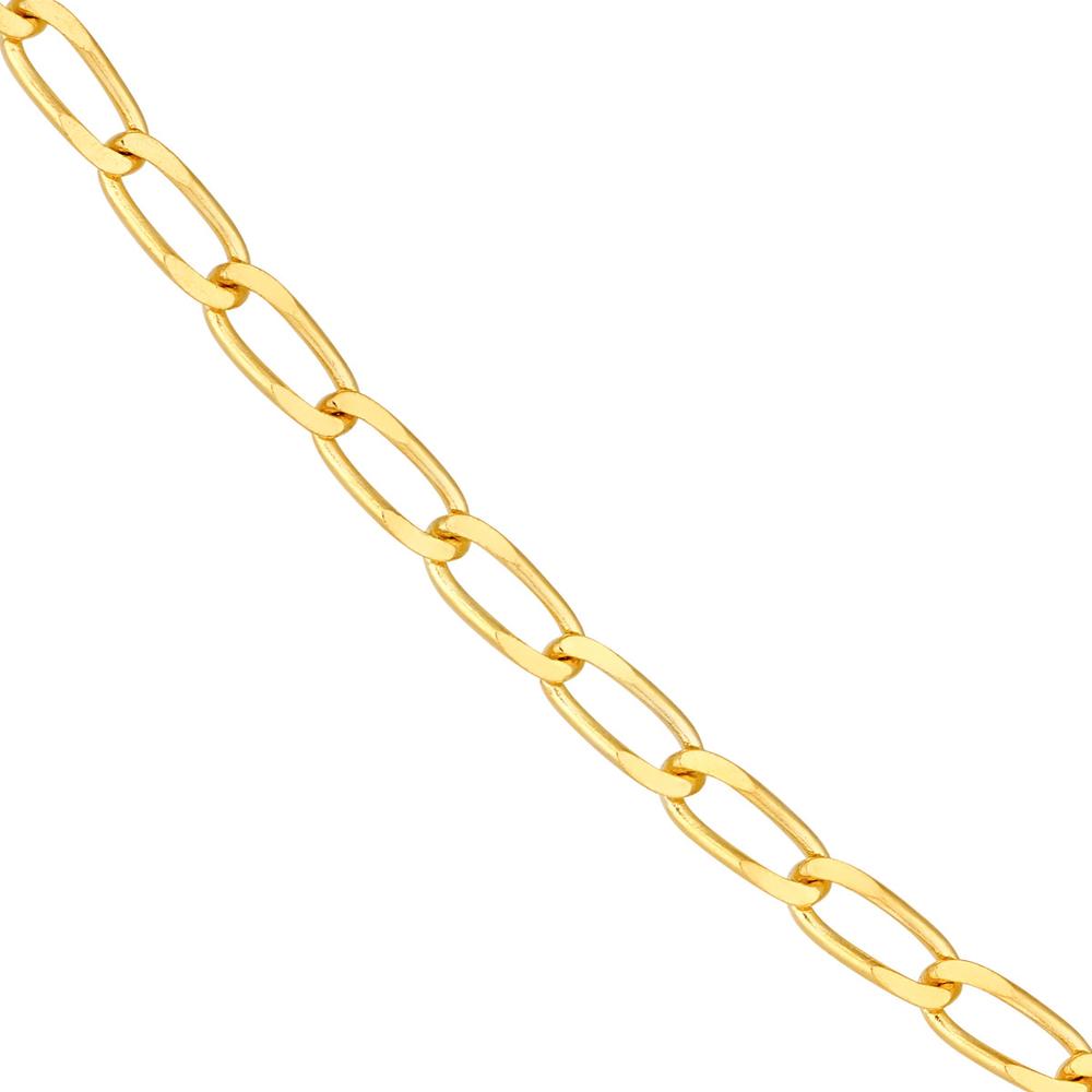 Olas d'Oro - 14K Yellow Gold Hammered Piatto Chain Necklace - 16" Length