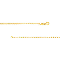 Olas d'Oro - 14K Yellow Gold Hammered Piatto Chain Necklace - 16" Length