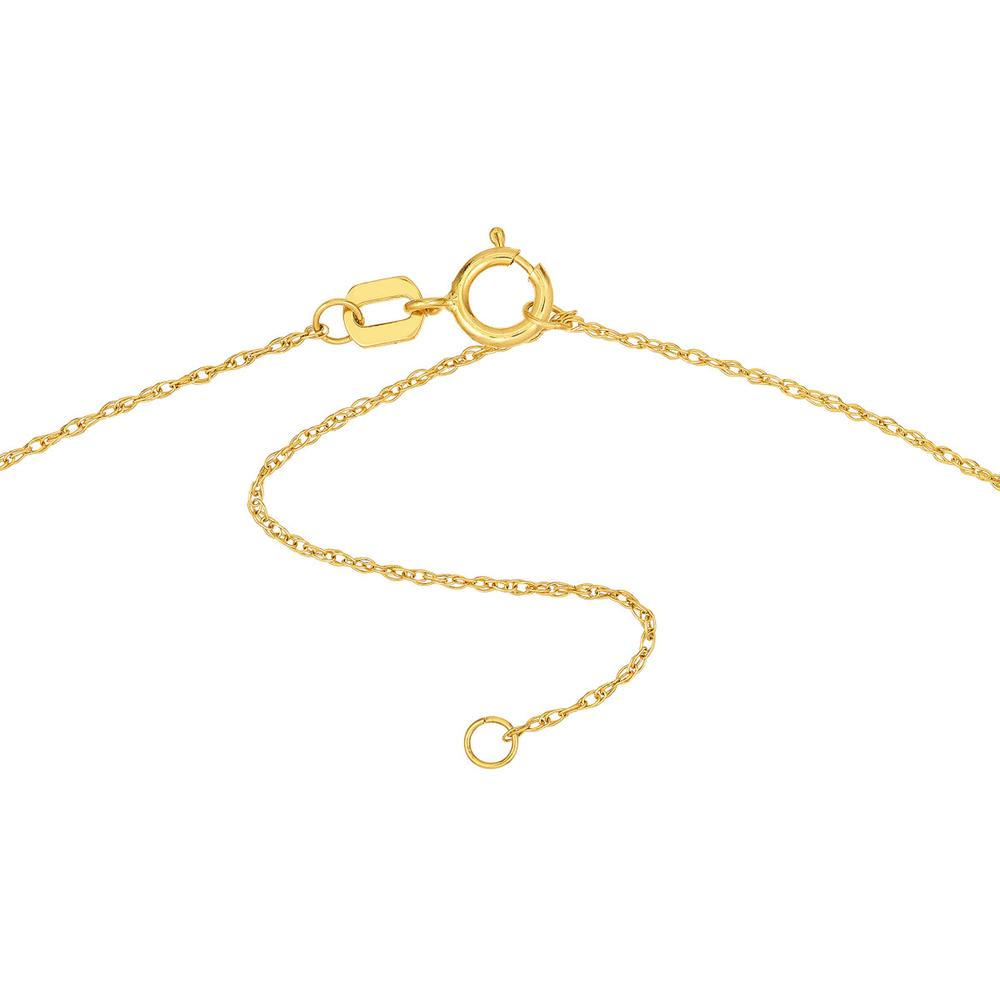 Olas d'Oro - 14K Yellow Gold Hamsa Necklace with Diamond - 0.01 Carat Total Diamond Weight