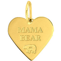 Olas d'Oro - 14K Yellow Gold Heart Engravable Pendant Charm - 1.10g