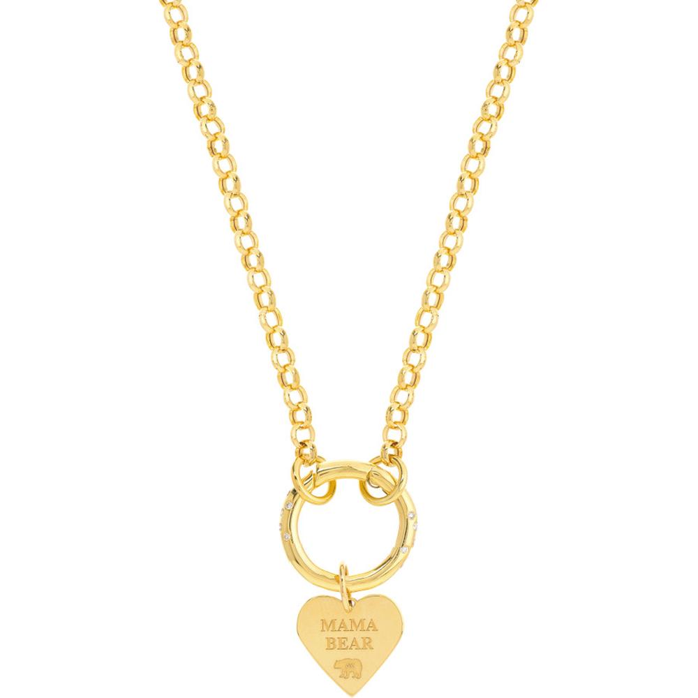 Olas d'Oro - 14K Yellow Gold Heart Engravable Pendant Charm - 1.10g