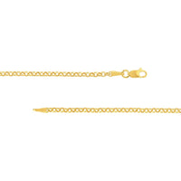 Olas d'Oro - 14K Yellow Gold Heart Faux Carabiner on Rolo Chain Necklace