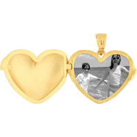 Olas d'Oro - 14K Yellow Gold Heart Locket Pendant - 5.50g