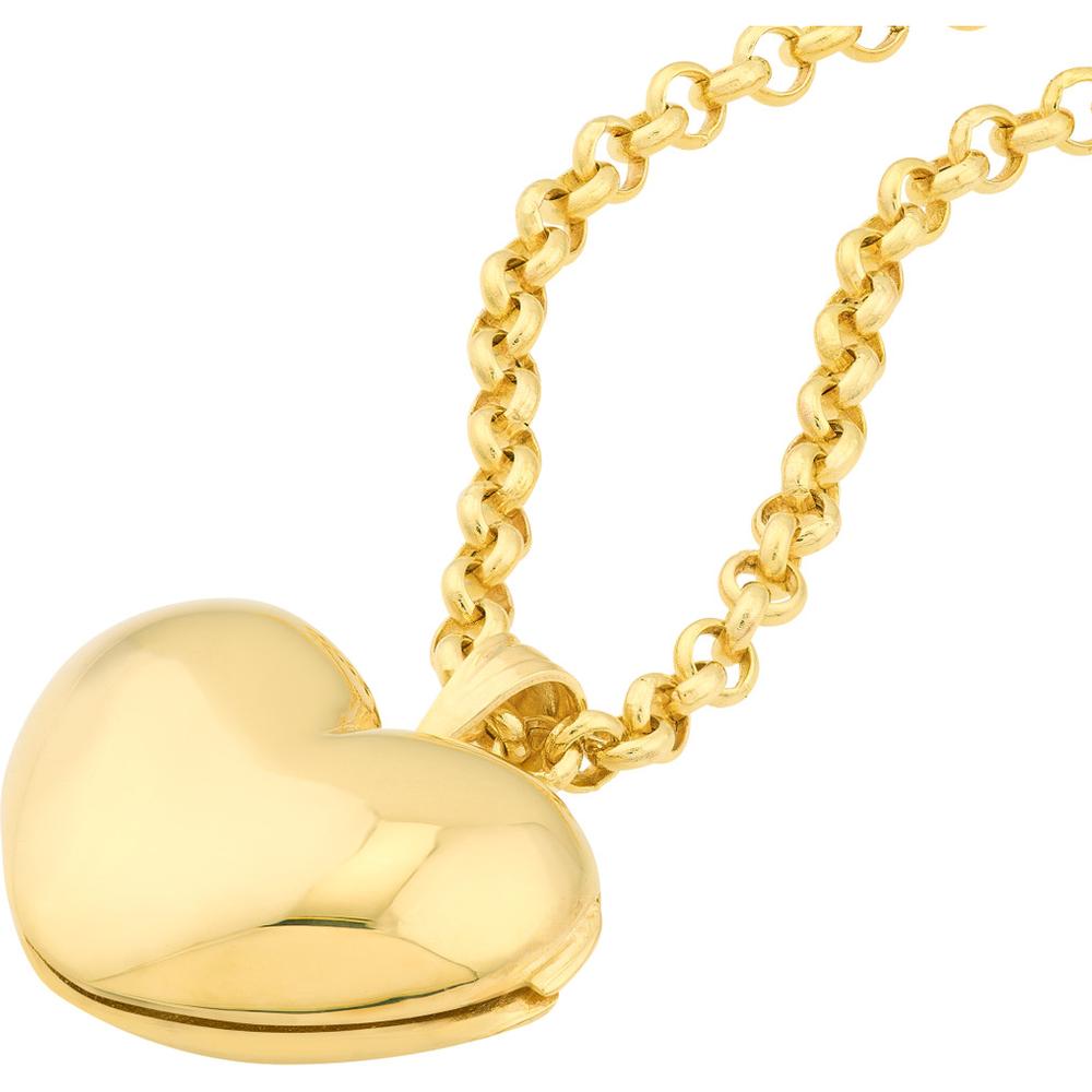 Olas d'Oro - 14K Yellow Gold Heart Locket Pendant - 5.50g