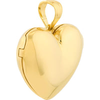 Olas d'Oro - 14K Yellow Gold Heart Locket Pendant - 5.50g
