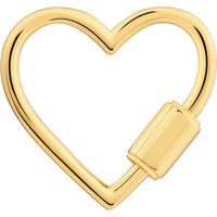 Olas d'Oro - 14K Yellow Gold Heart Shaped Twist Barrel Lock Clasp  2.80g