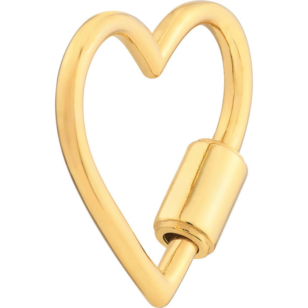 Olas d'Oro - 14K Yellow Gold Heart Shaped Twist Barrel Lock Clasp  2.80g