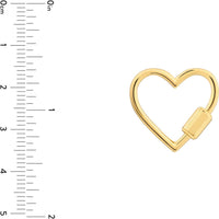 Olas d'Oro - 14K Yellow Gold Heart Shaped Twist Barrel Lock Clasp  2.80g