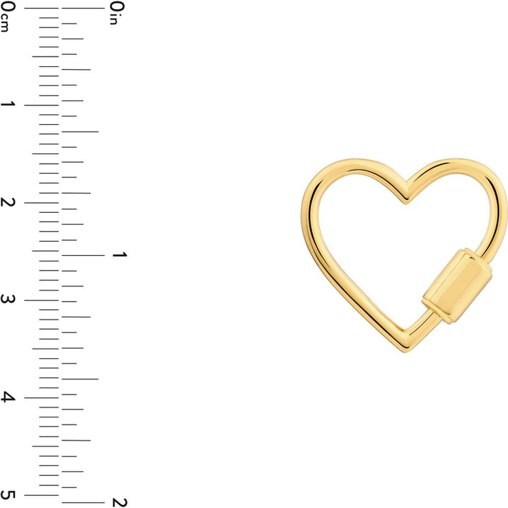 Olas d'Oro - 14K Yellow Gold Heart Shaped Twist Barrel Lock Clasp  2.80g
