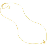Olas d'Oro - 14K Yellow Gold Heartbeat Adjustable Necklace - 1.86g