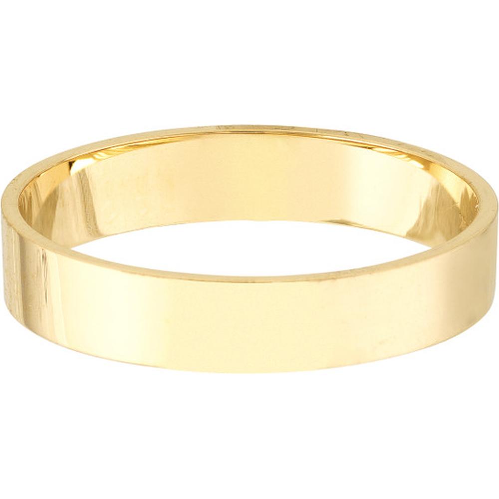 Olas d'Oro - 14K Yellow Gold High Polished 3.70mm Band - Size 7 - 2.36 Grams Weight