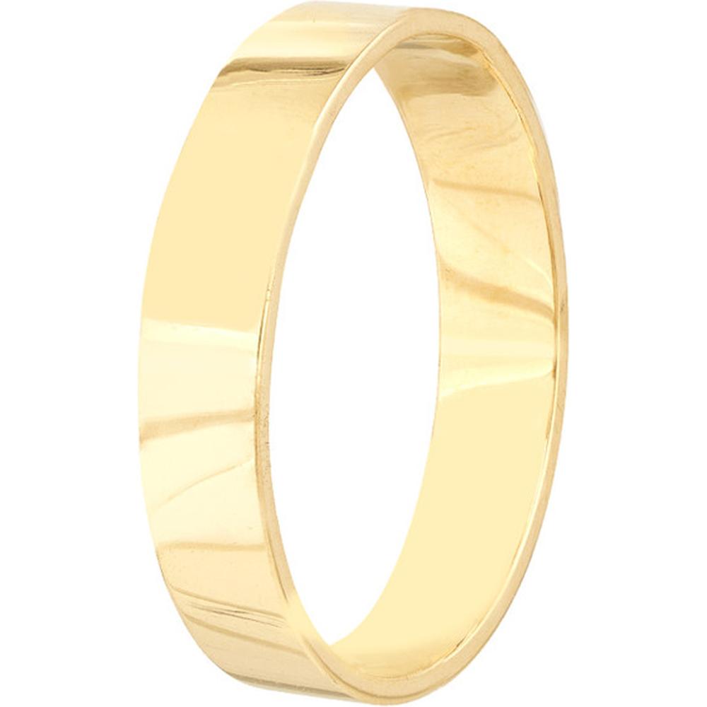 Olas d'Oro - 14K Yellow Gold High Polished 3.70mm Band - Size 7 - 2.36 Grams Weight
