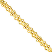 Olas d'Oro - 14K Yellow Gold Hollow Alternating 2-1 Link Chain Necklace - 18.25''