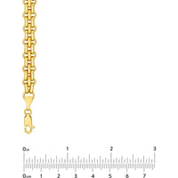 Olas d'Oro - 14K Yellow Gold Hollow Alternating 2-1 Link Chain Necklace - 18.25''