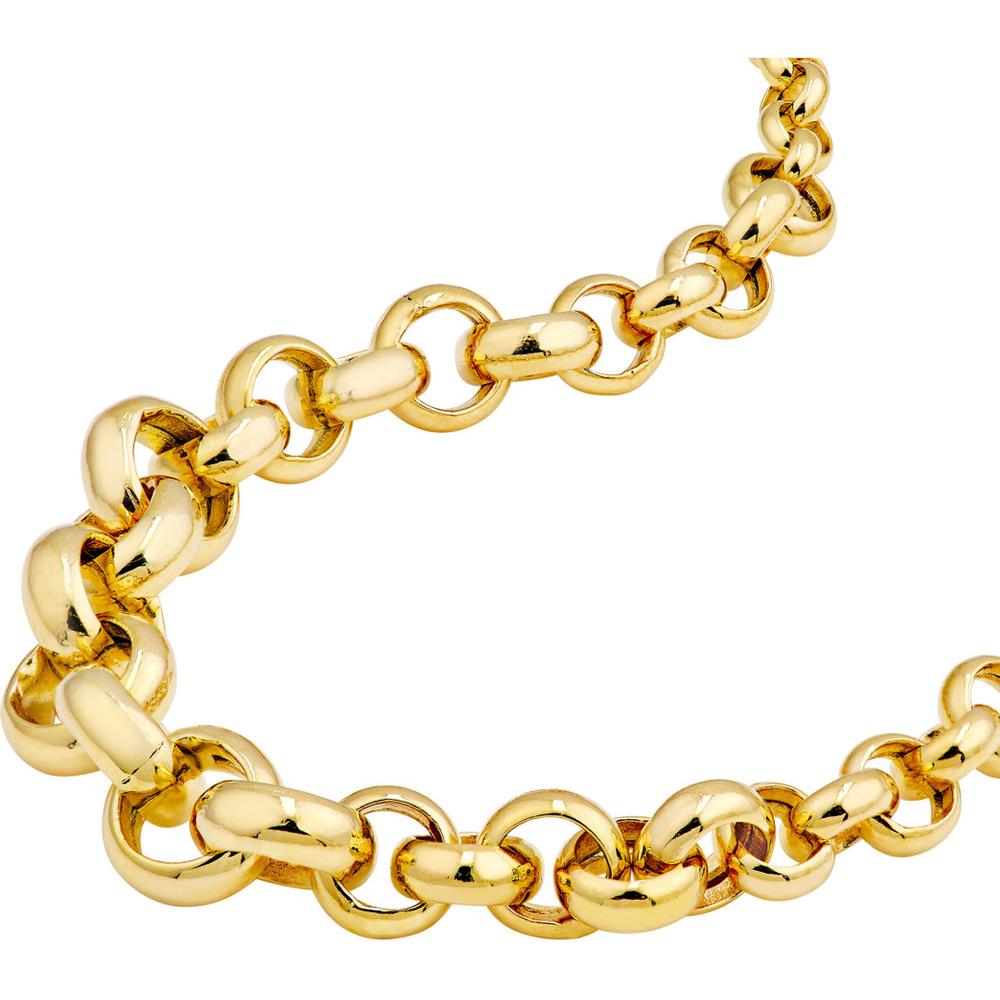 Olas d'Oro - 14K Yellow Gold Hollow Graduated Large Rolo Necklace - 9.68g