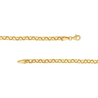 Olas d'Oro - 14K Yellow Gold Hollow Graduated Large Rolo Necklace - 9.68g