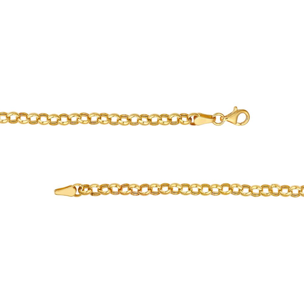 Olas d'Oro - 14K Yellow Gold Hollow Graduated Large Rolo Necklace - 9.68g