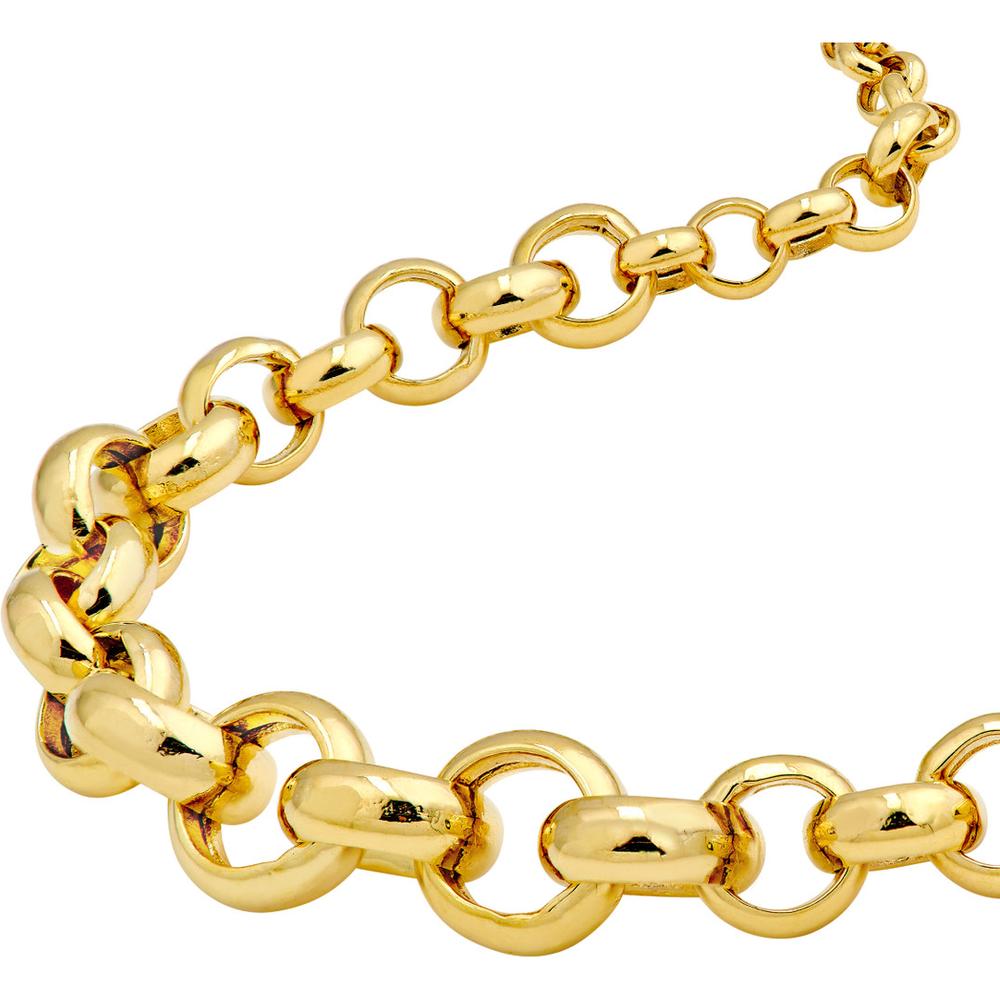 Olas d'Oro - 14K Yellow Gold Hollow Graduated Medium Rolo Necklace - 7.46g