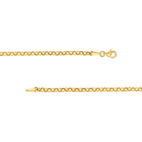 Olas d'Oro - 14K Yellow Gold Hollow Graduated Medium Rolo Necklace - 7.46g