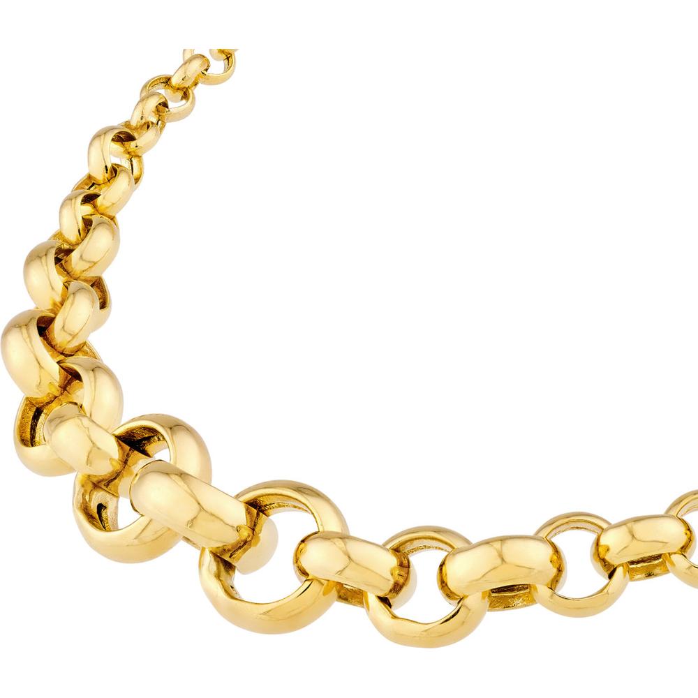 Olas d'Oro - 14K Yellow Gold Hollow Graduated Round Link Bracelet - 4.09g