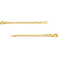 Olas d'Oro - 14K Yellow Gold Hollow Graduated Round Link Bracelet - 4.09g
