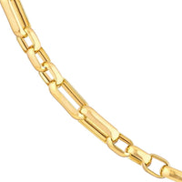 Olas d'Oro - 14K Yellow Gold Hollow Handmade Oval Link Chain Necklace - 18'' Length