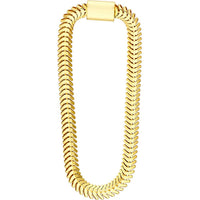 Olas d'Oro - 14K Yellow Gold Hollow Loop Snake Chain Earrings - 1.69g Total Weight