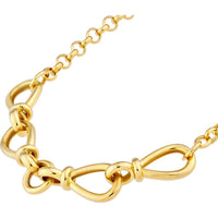 Olas d'Oro - 14K Yellow Gold Hollow Teardrop Link Adjustable Bracelet  4.62g Weight